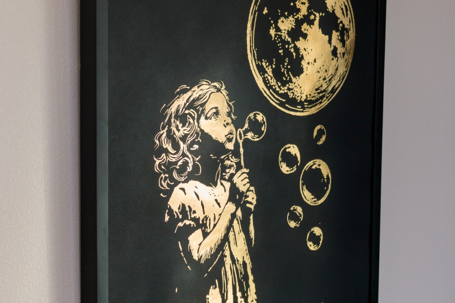 Lunar Soap II — side view with scale reference